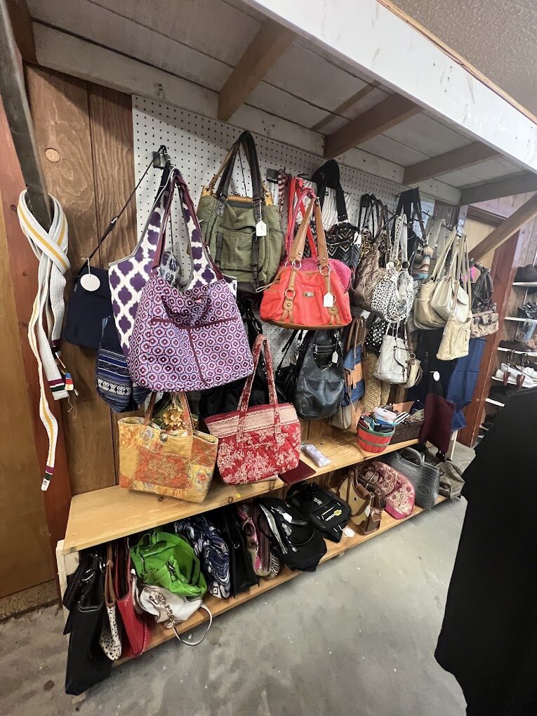 Handbags and purses at the Funny Farm Thrift Store
