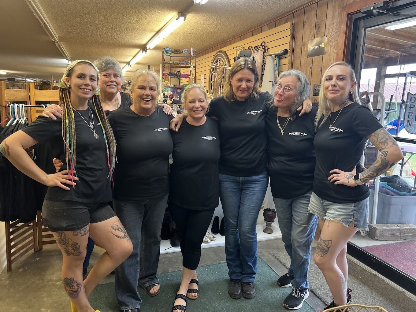The Funny Farm Thrift Store volunteer team
